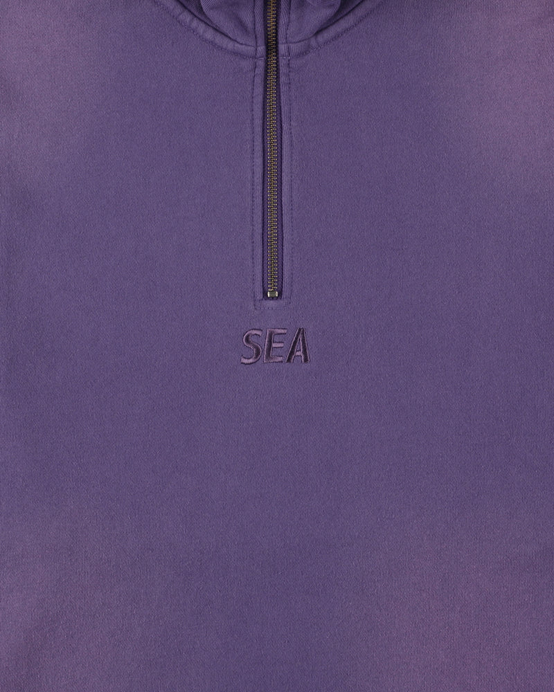 SULFUR DYEING LOGO HALF ZIP SWEATSHIRT