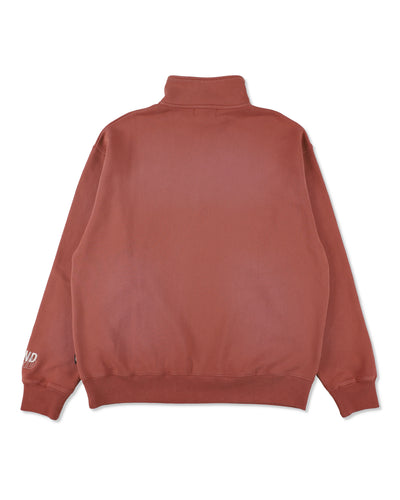 SULFUR DYEING LOGO HALF ZIP SWEATSHIRT