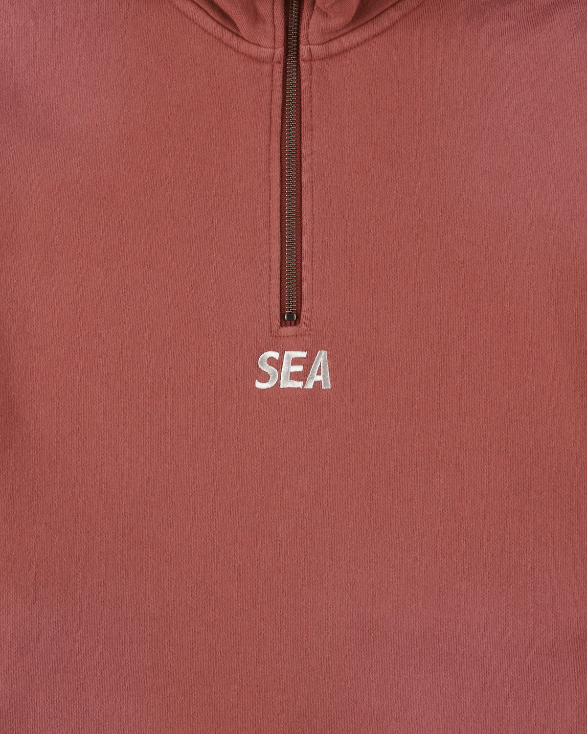 SULFUR DYEING LOGO HALF ZIP SWEATSHIRT