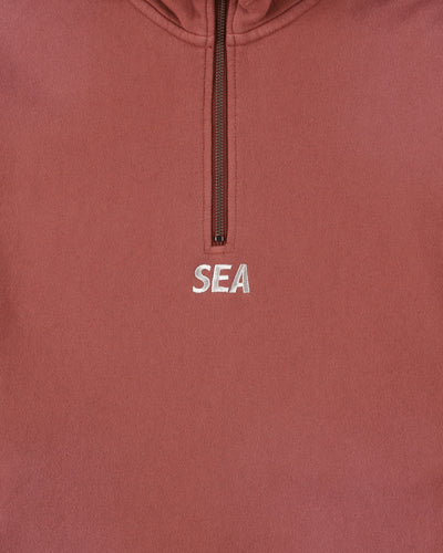 SULFUR DYEING LOGO HALF ZIP SWEATSHIRT