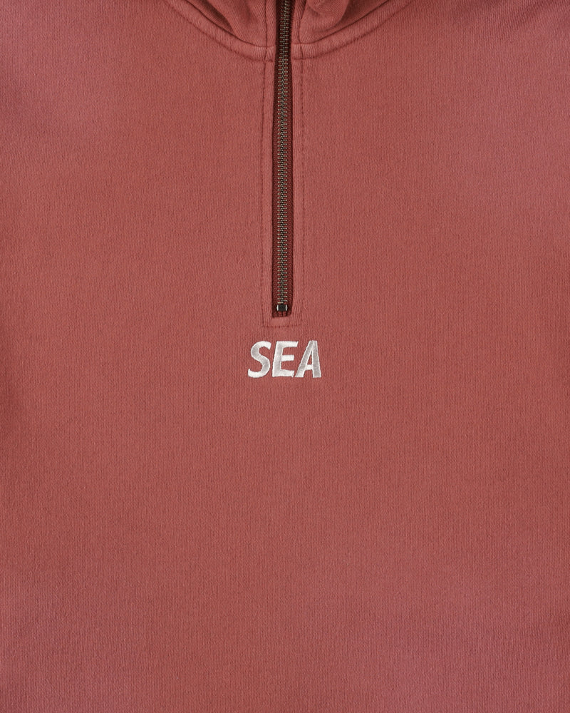 SULFUR DYEING LOGO HALF ZIP SWEATSHIRT