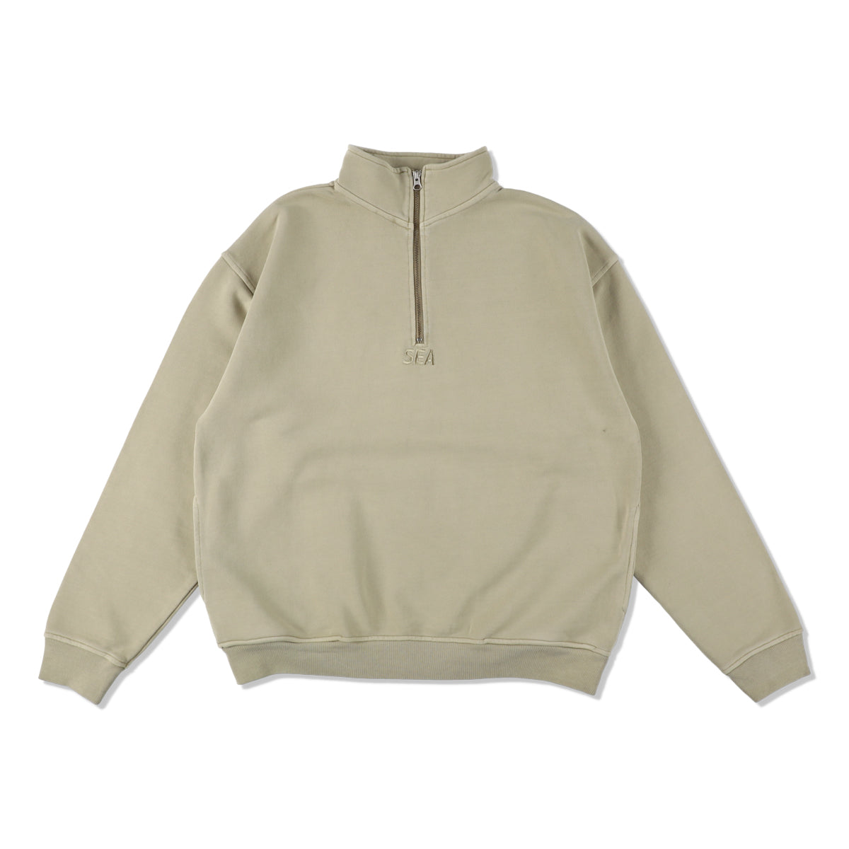 SEA PIGMENT HALF ZIP SWEAT