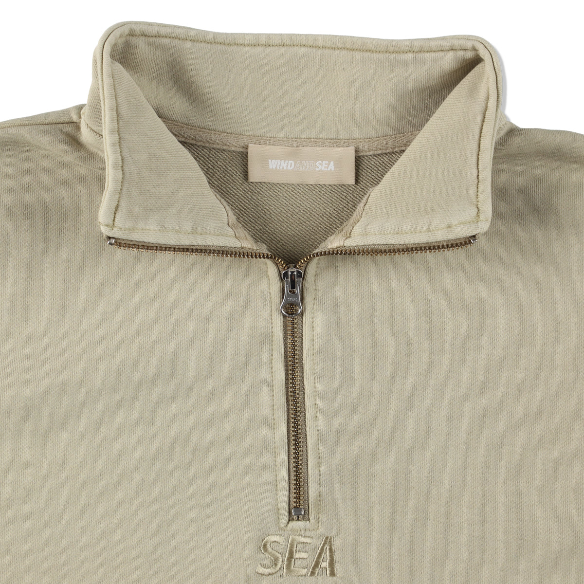 SEA PIGMENT HALF ZIP SWEAT