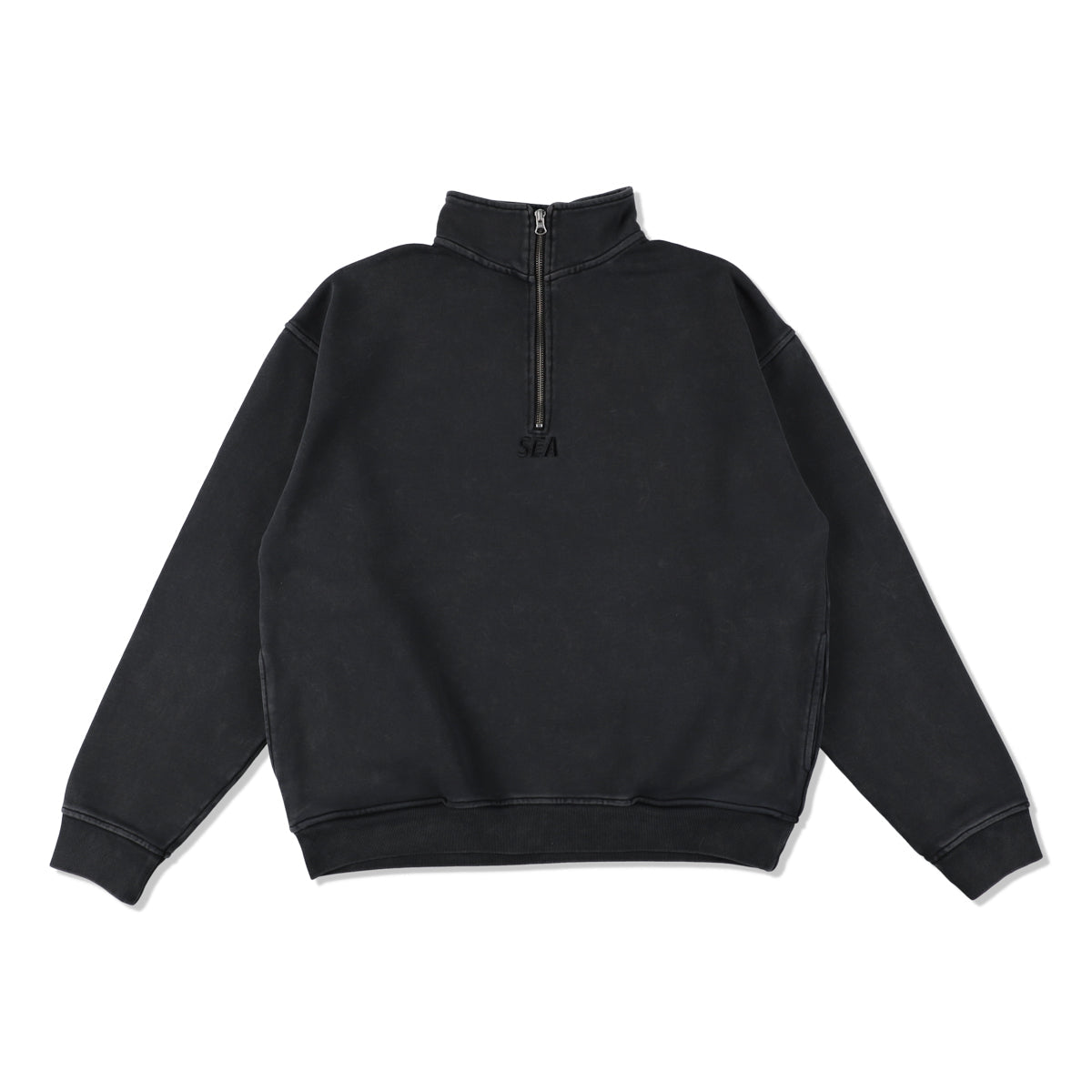 SEA PIGMENT HALF ZIP SWEAT