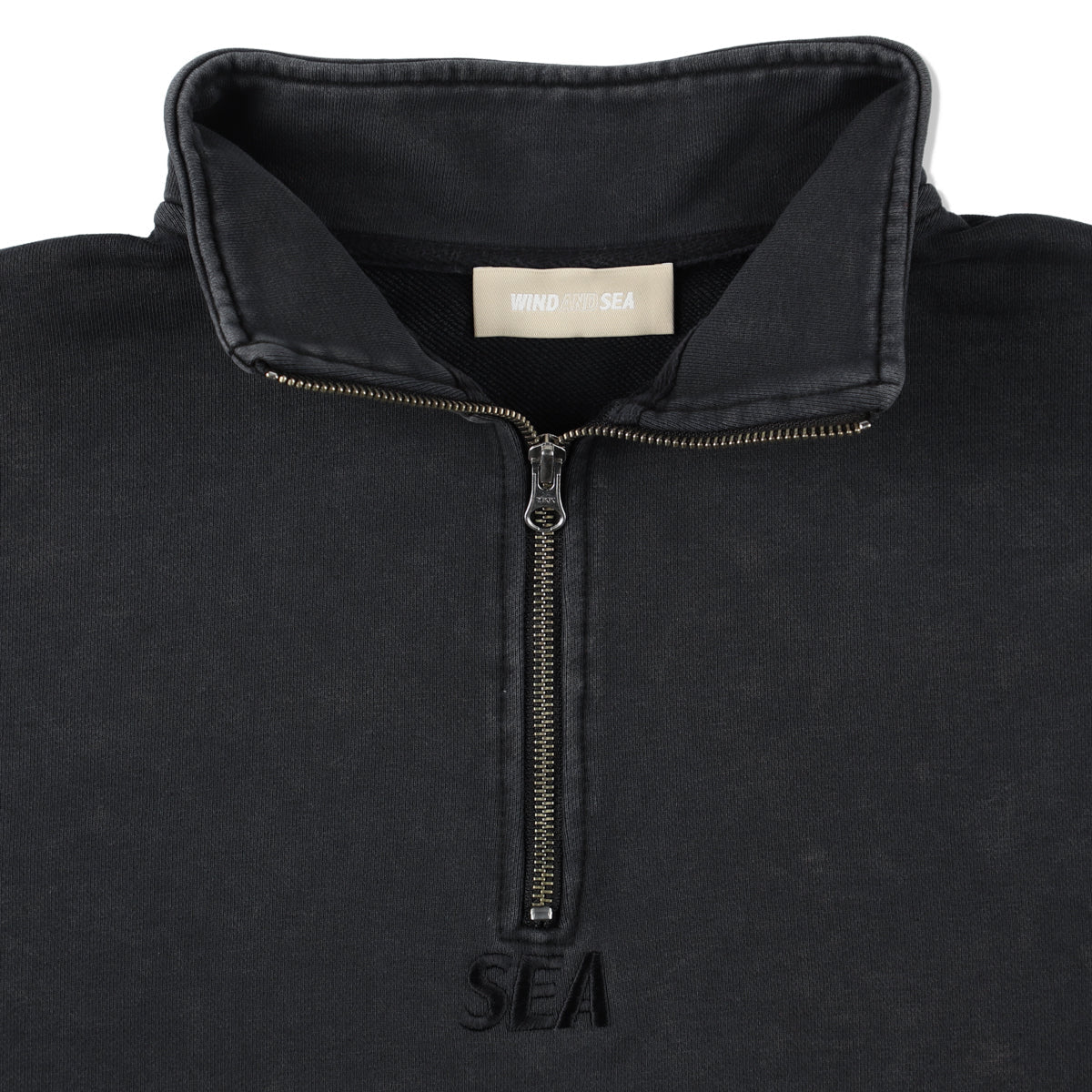 SEA PIGMENT HALF ZIP SWEAT