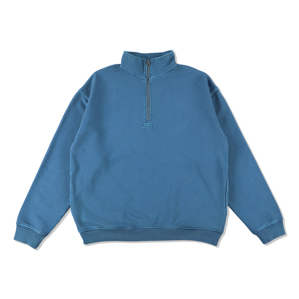 SEA PIGMENT HALF ZIP SWEAT