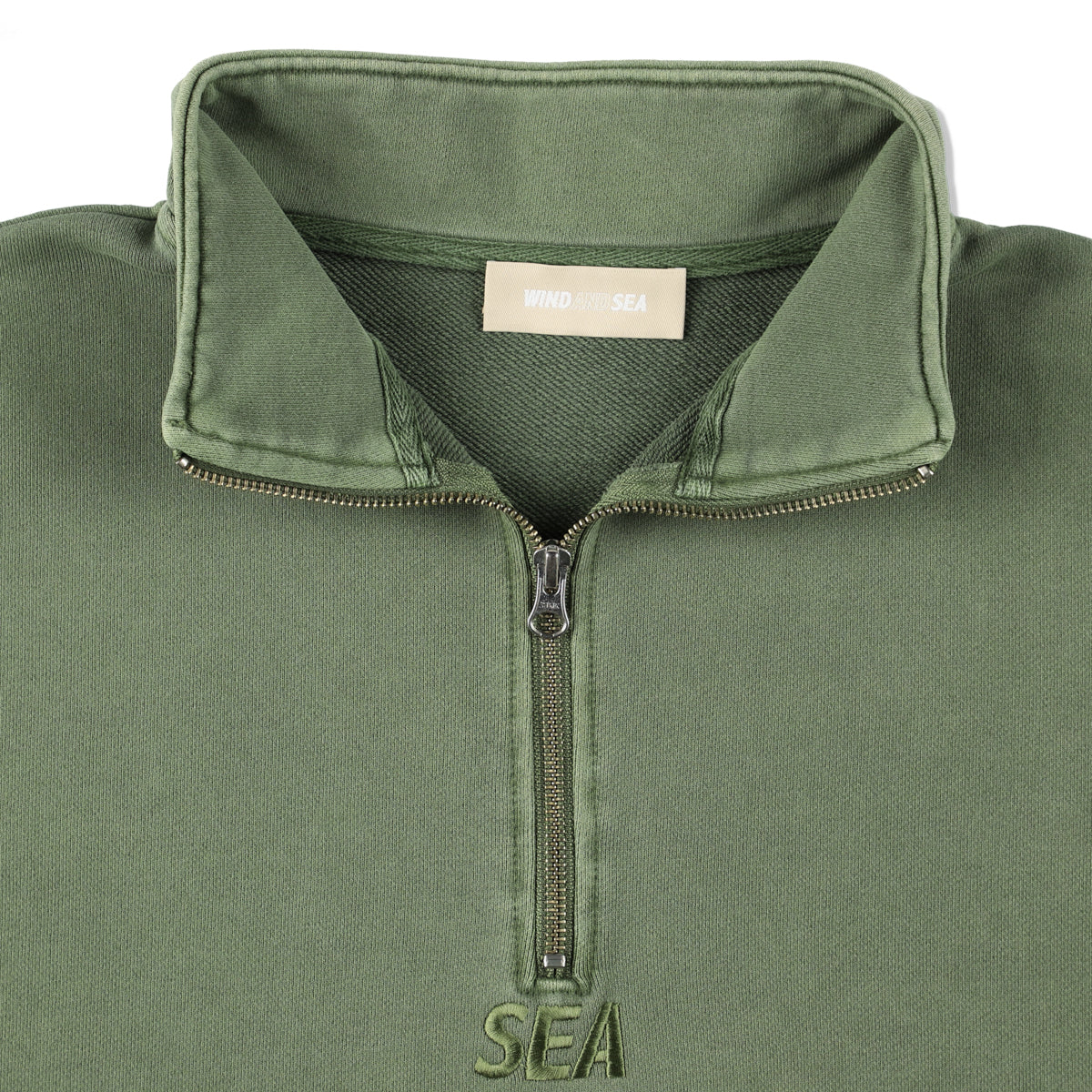 SEA PIGMENT HALF ZIP SWEAT