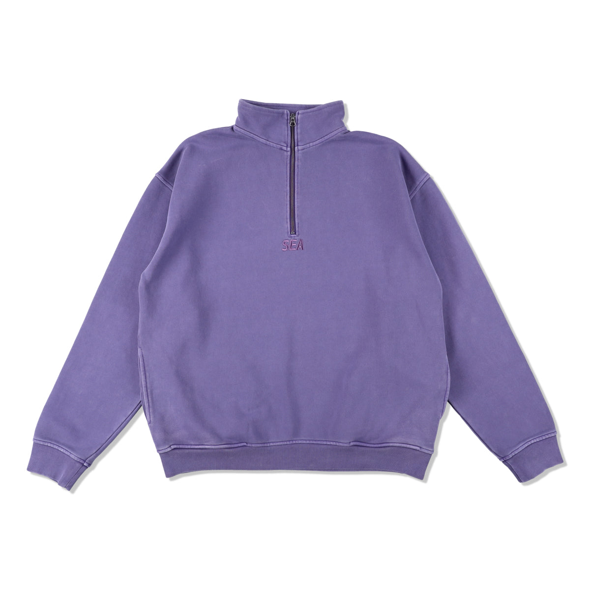 SEA PIGMENT HALF ZIP SWEAT