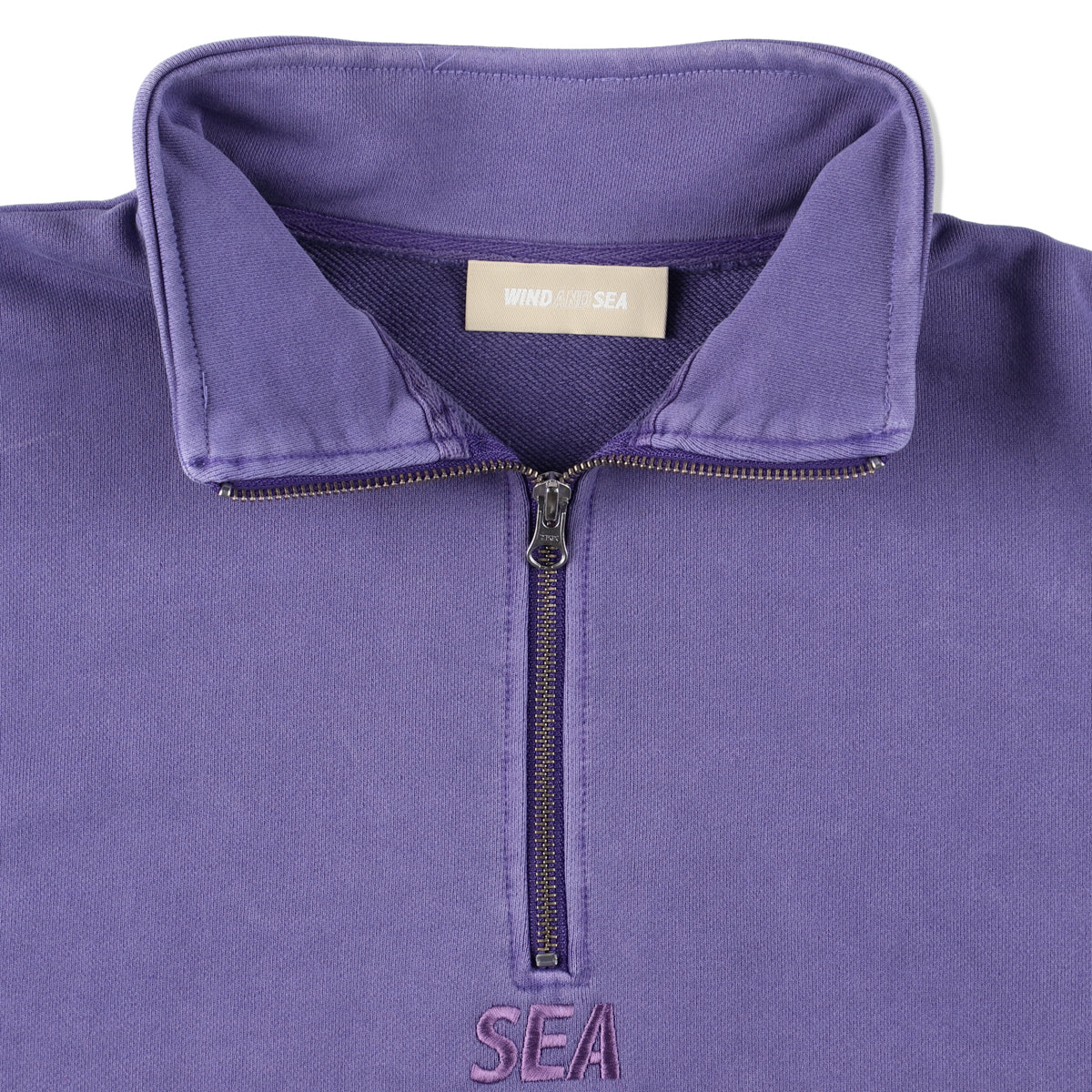 SEA PIGMENT HALF ZIP SWEAT