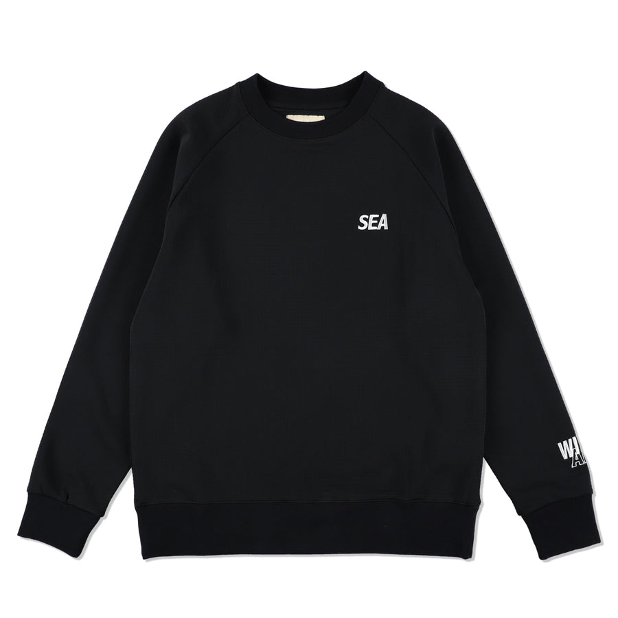 WDS-ES WIND AIR TEX RAGLAN CREW NECK / BLACK