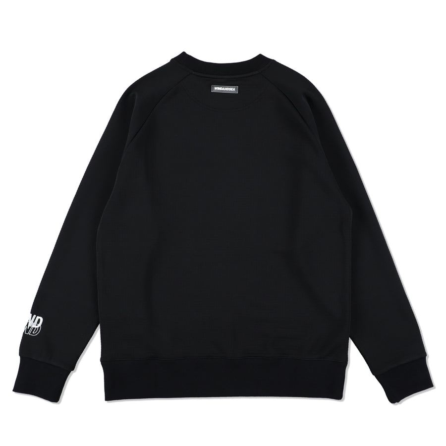 WDS-ES WIND AIR TEX RAGLAN CREW NECK / BLACK