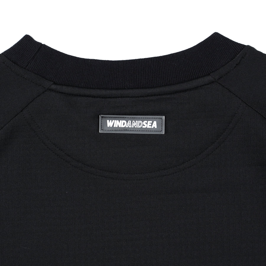 WDS-ES WIND AIR TEX RAGLAN CREW NECK / BLACK