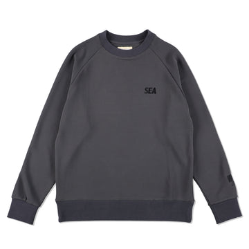 WDS-ES WIND AIR TEX RAGLAN CREW NECK / DARK_GRAY