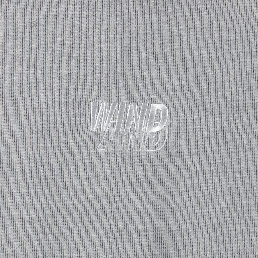 ES_W_Zip-Up Hooded Waffle Shirt / GRAY