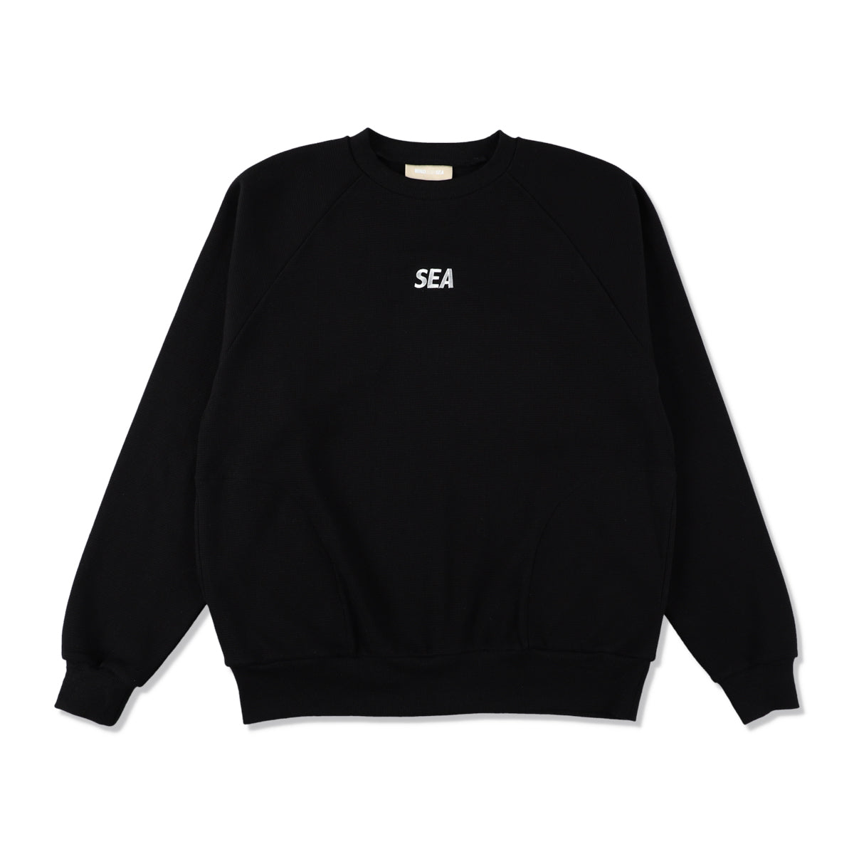 ES_W_Raglan Crew Neck Waffle Shirt