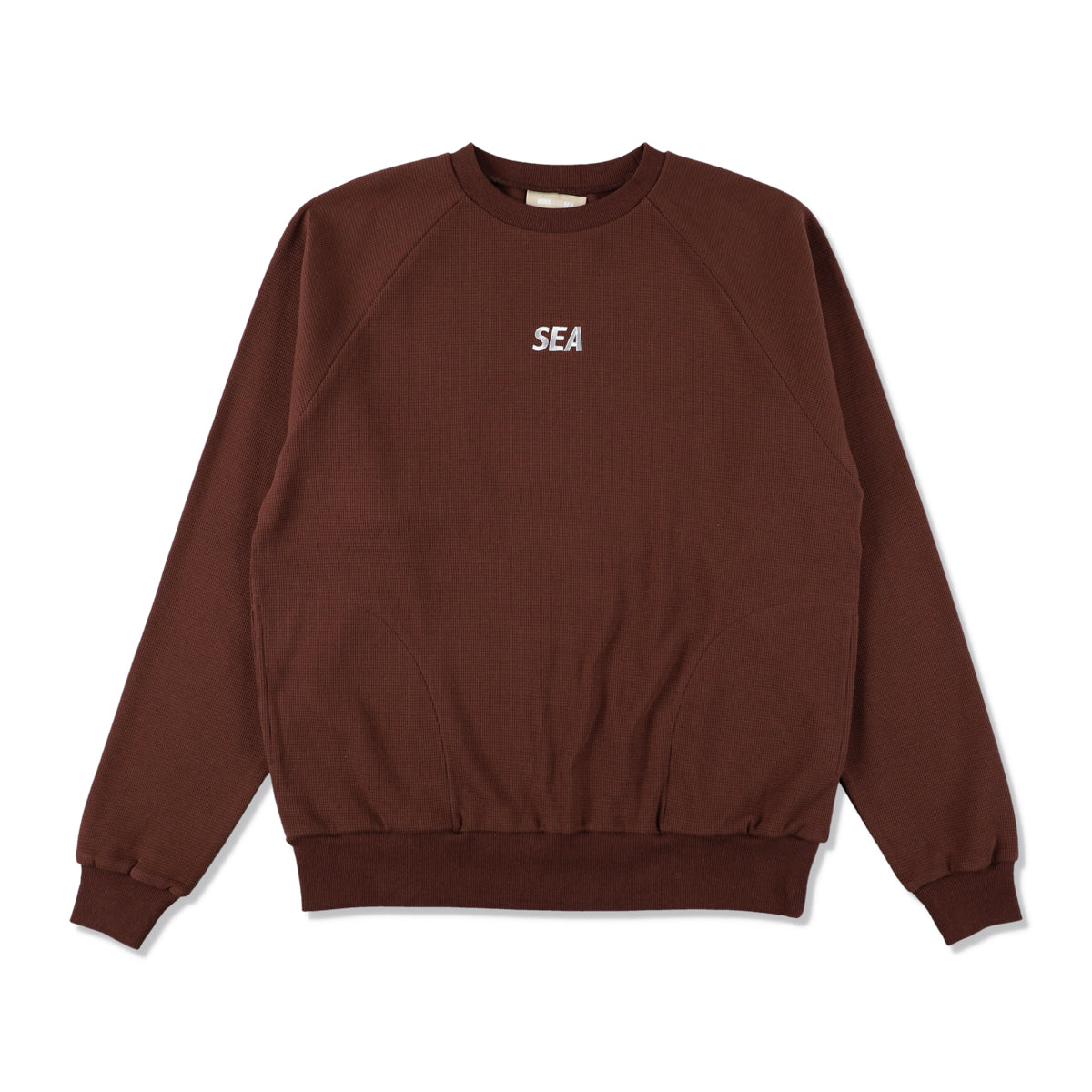 ES_W_Raglan Crew Neck Waffle Shirt