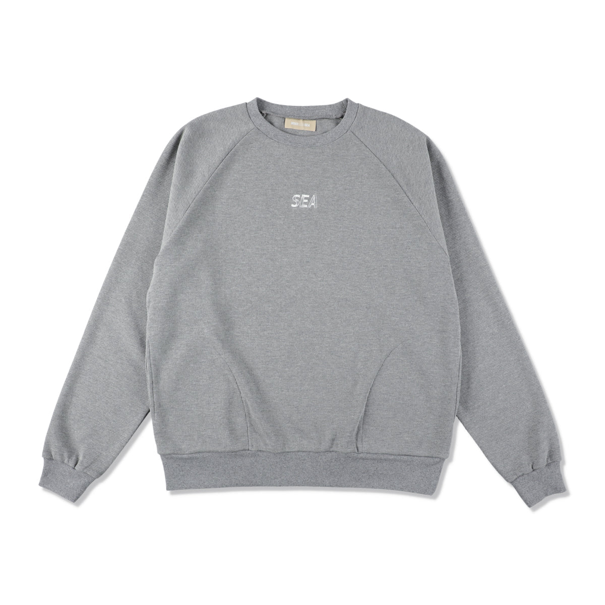 ES_W_Raglan Crew Neck Waffle Shirt