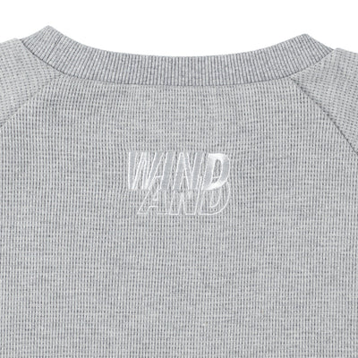 ES_W_Raglan Crew Neck Waffle Shirt