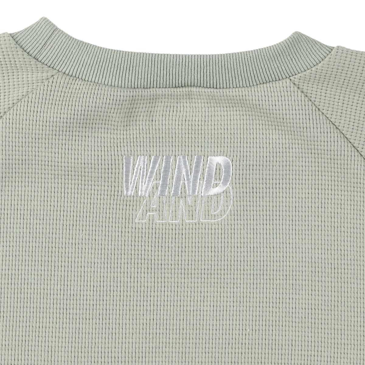 ES_W_Raglan Crew Neck Waffle Shirt