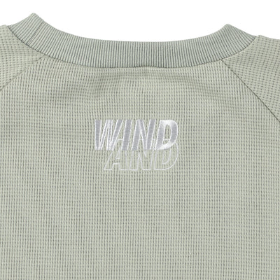 ES_W_Raglan Crew Neck Waffle Shirt