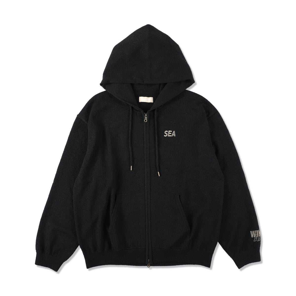 Bouclet Zip-up Hooded Sweatshirt