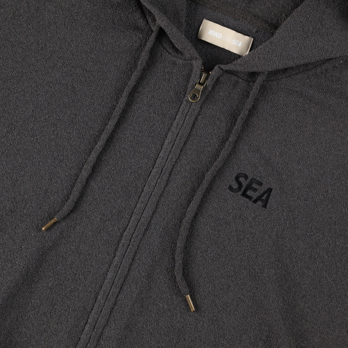 Bouclet Zip-up Hooded Sweatshirt