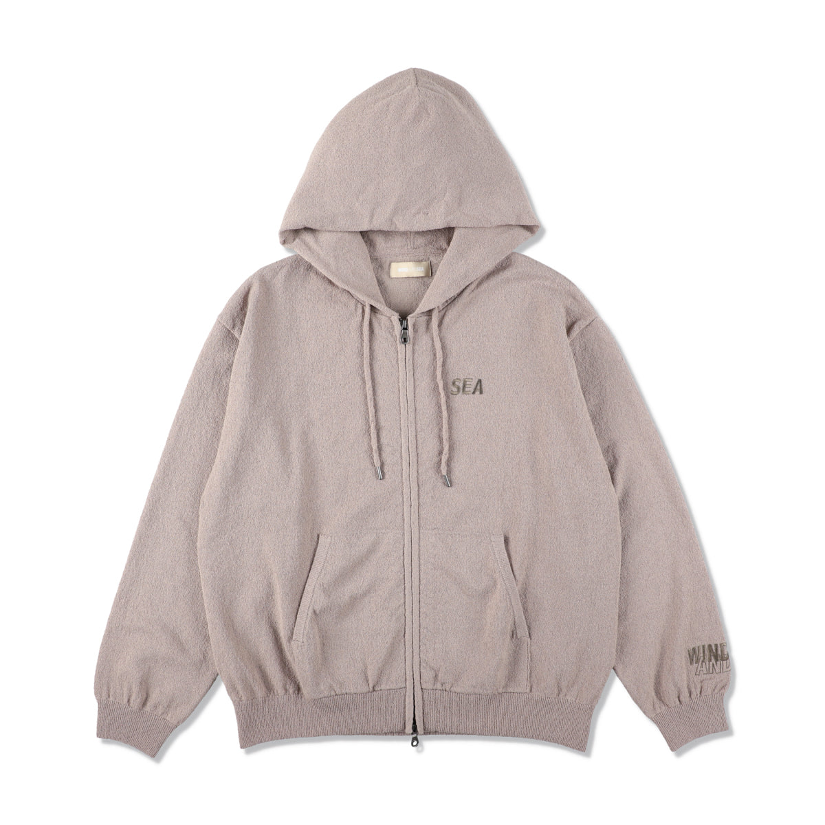 Bouclet Zip-up Hooded Sweatshirt