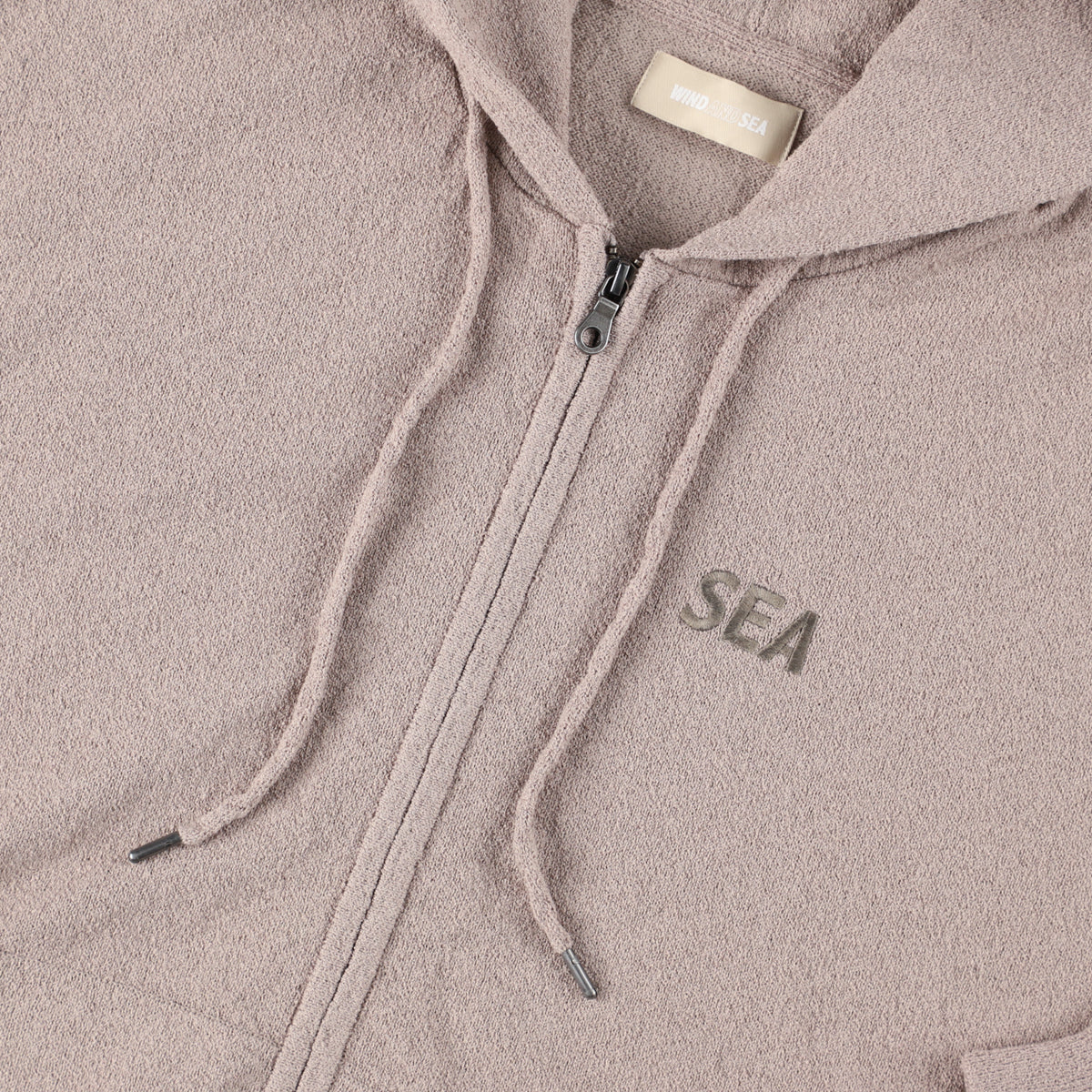 Bouclet Zip-up Hooded Sweatshirt