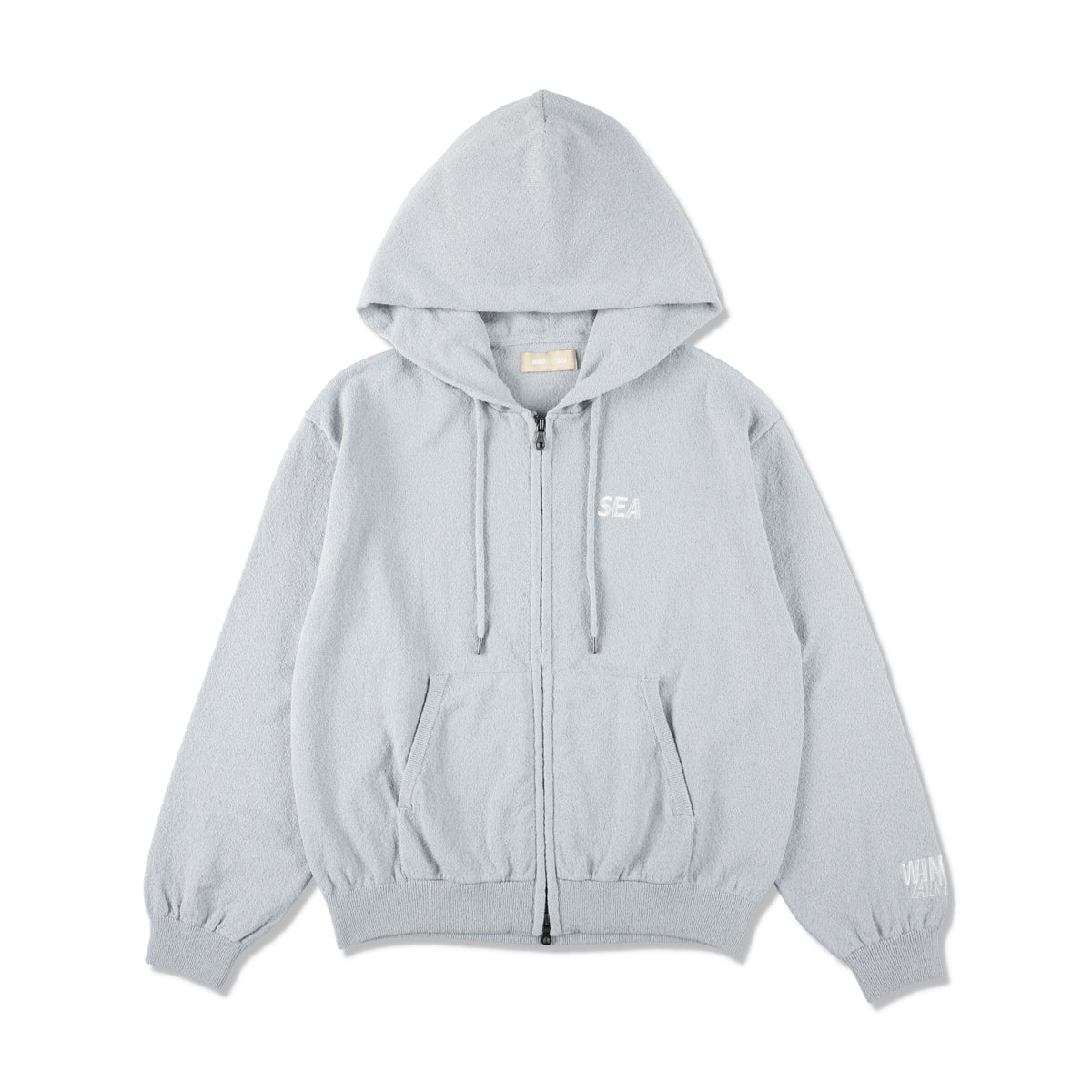 Bouclet Zip-up Hooded Sweatshirt