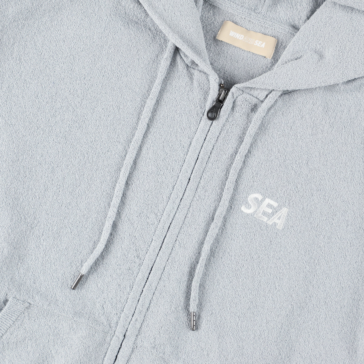 Bouclet Zip-up Hooded Sweatshirt