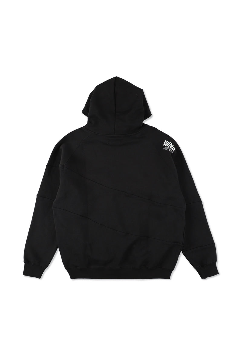 Switching Hooded Sweat Shirt