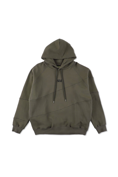 Switching Hooded Sweat Shirt