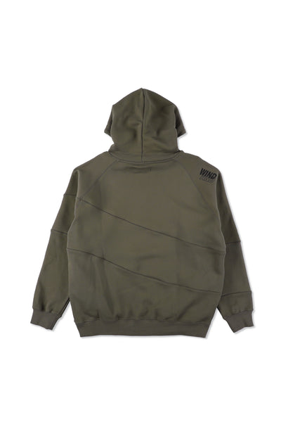 Switching Hooded Sweat Shirt