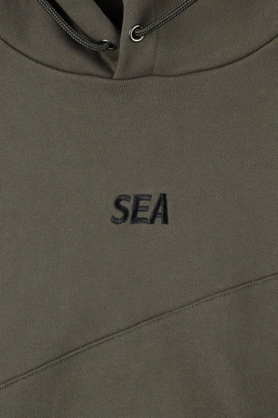 Switching Hooded Sweat Shirt