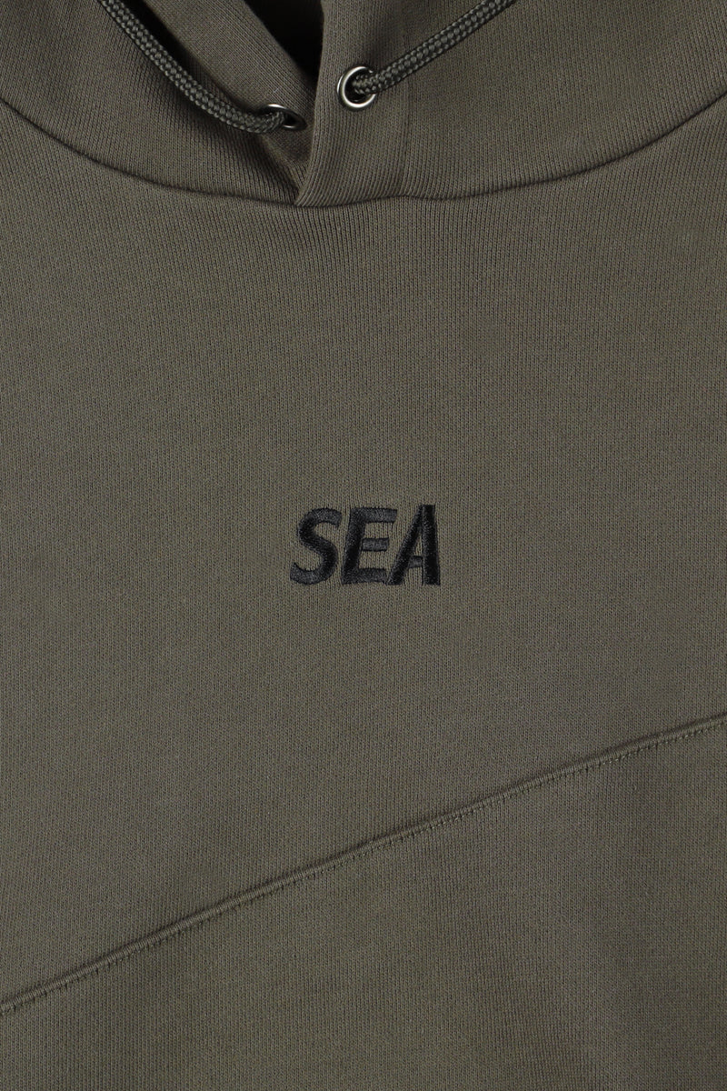 Switching Hooded Sweat Shirt