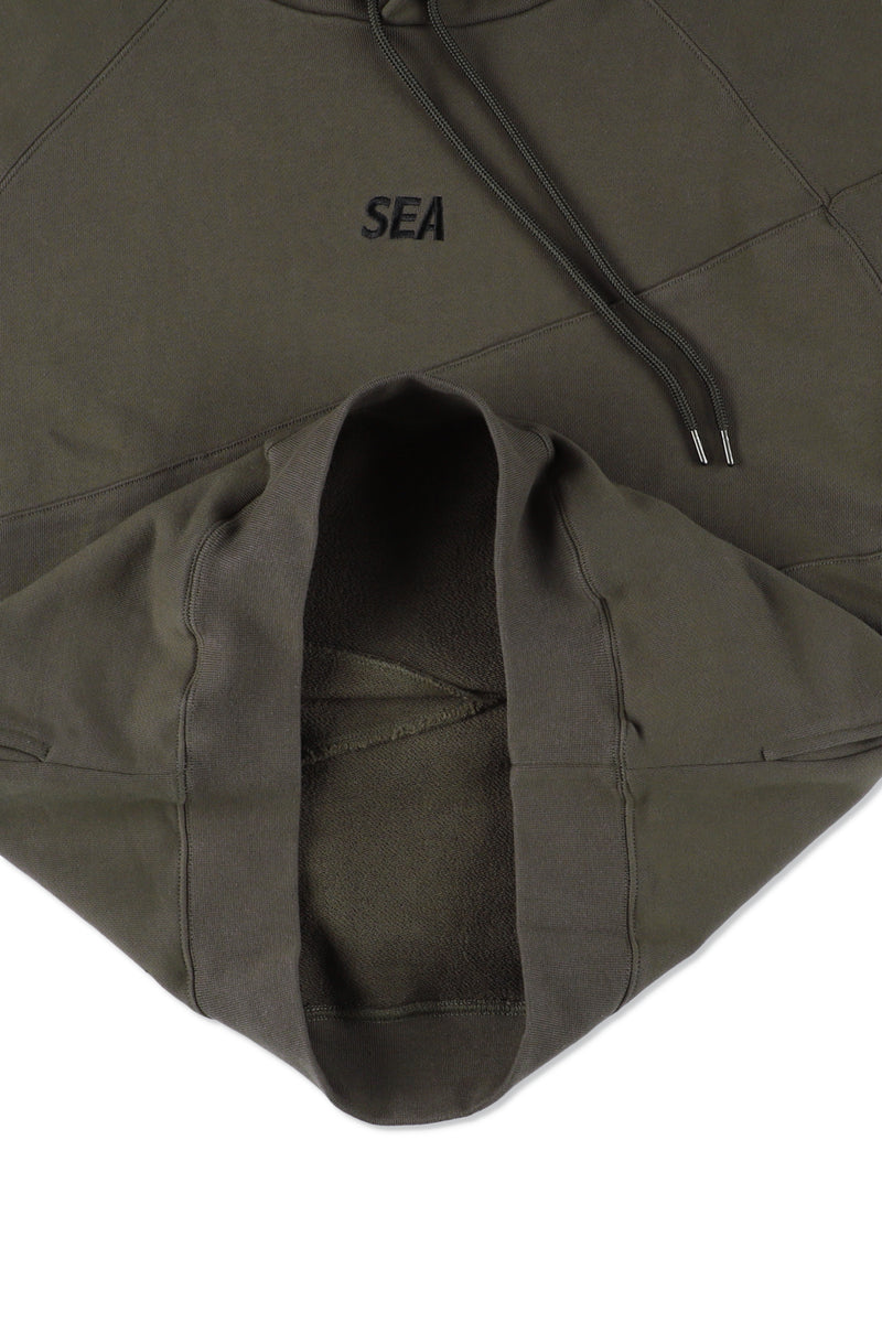 Switching Hooded Sweat Shirt