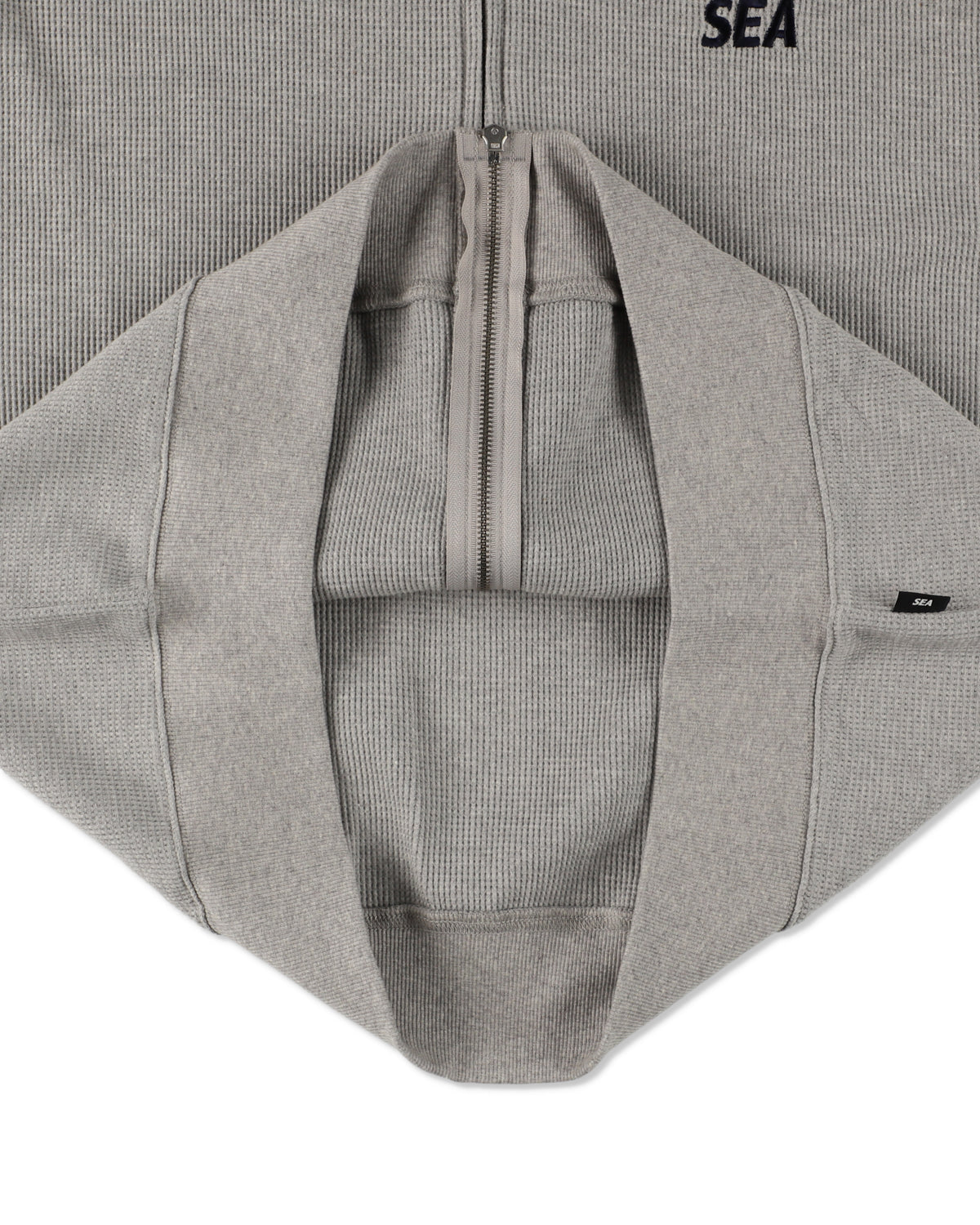 Waffle Zip Up Sweatshirt