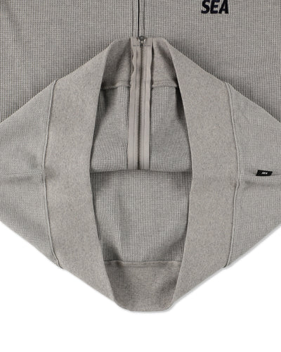 Waffle Zip Up Sweatshirt