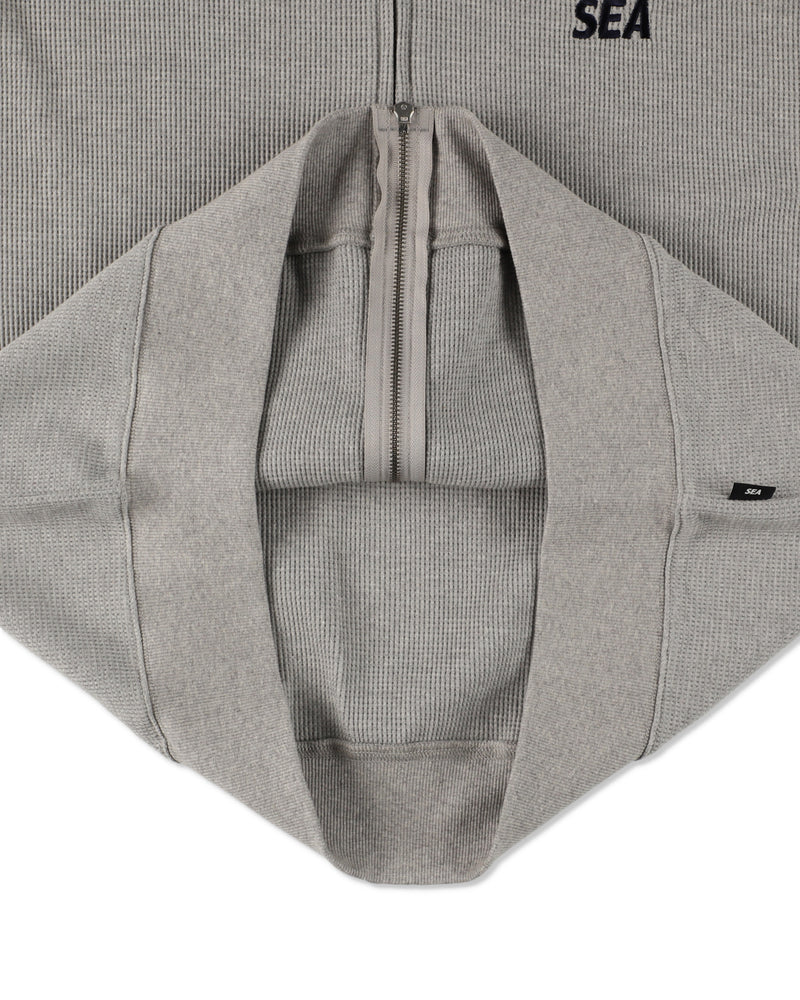 Waffle Zip Up Sweatshirt