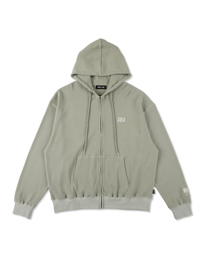 Waffle Zip Up Sweatshirt