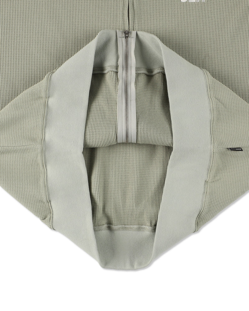 Waffle Zip Up Sweatshirt