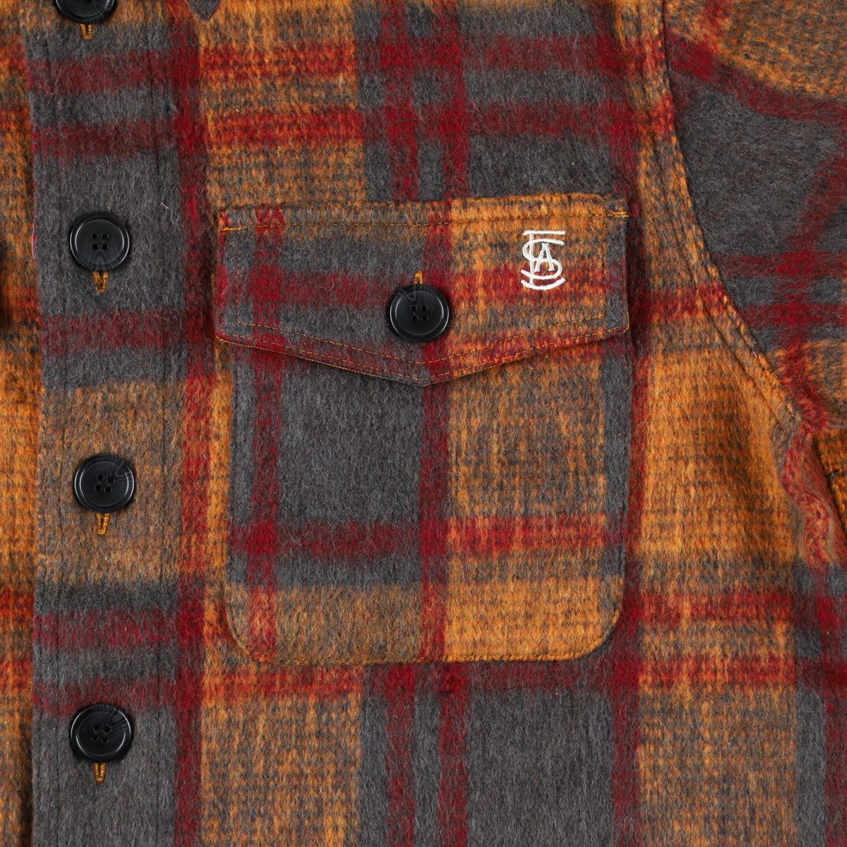 SHAGGY PLAID CPO SHIRT JACKET