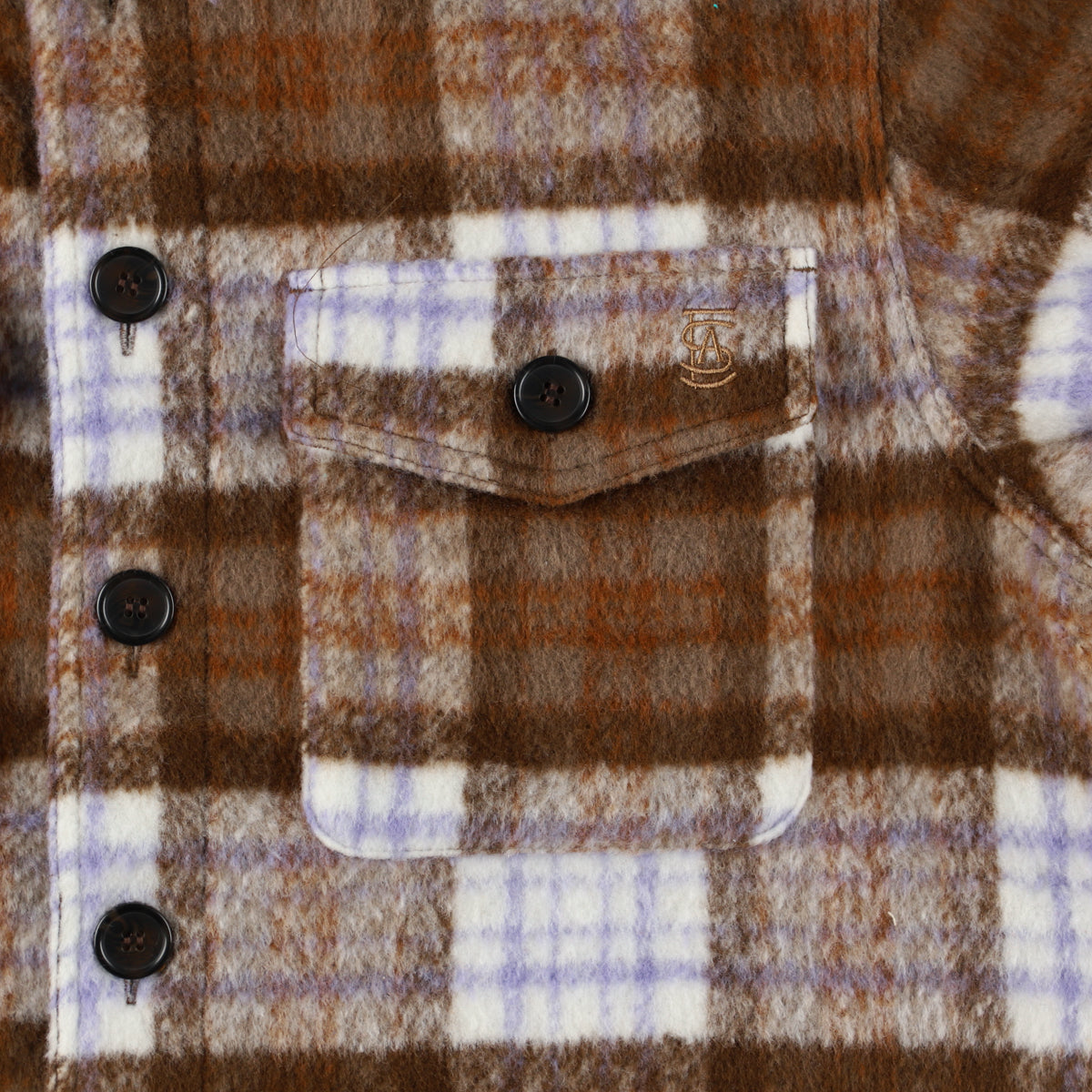 SHAGGY PLAID CPO SHIRT JACKET