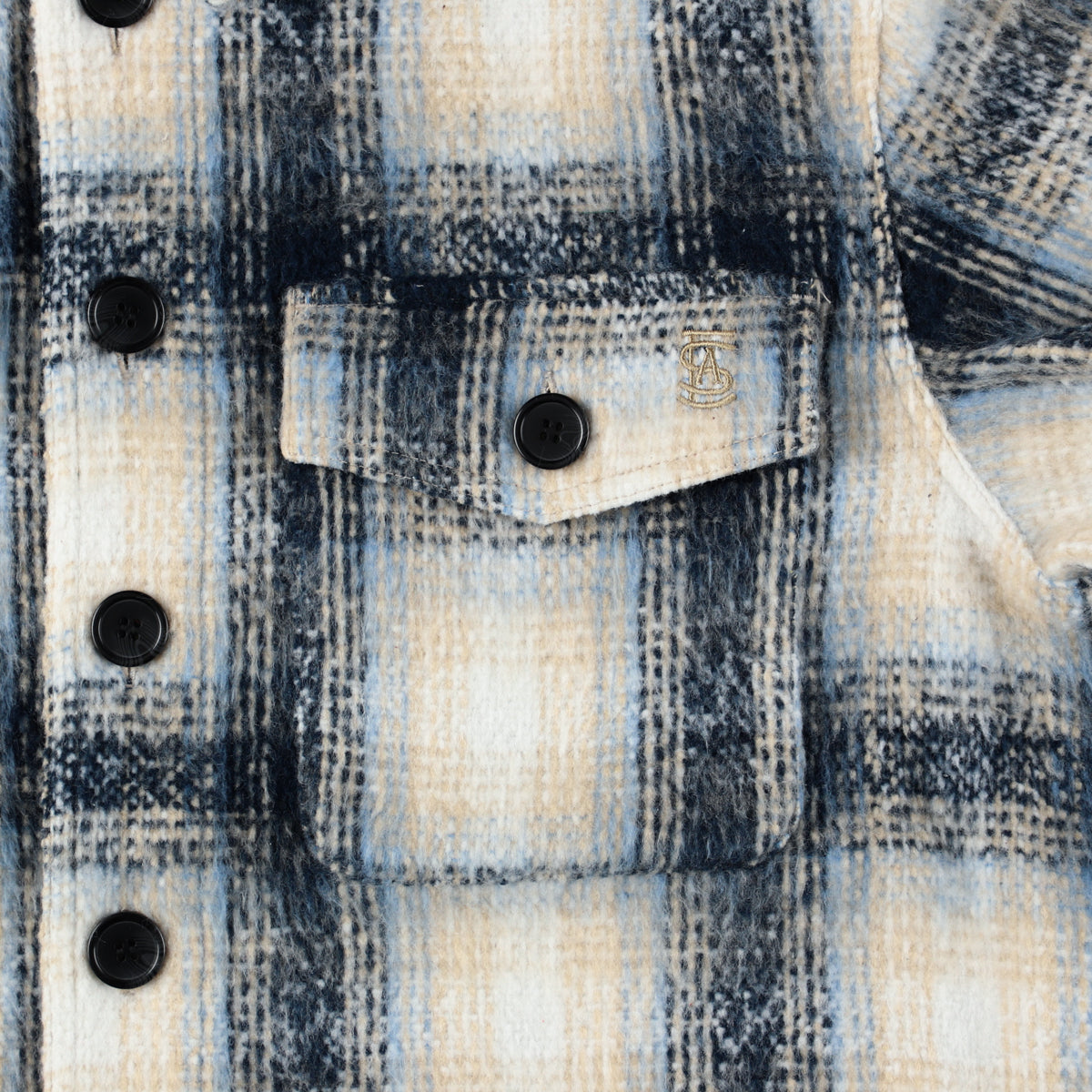 SHAGGY PLAID CPO SHIRT JACKET