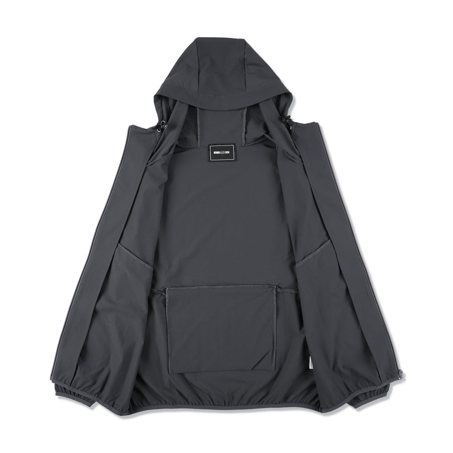 Wind Wave Light Packable Nylon Parka / CHARCOAL