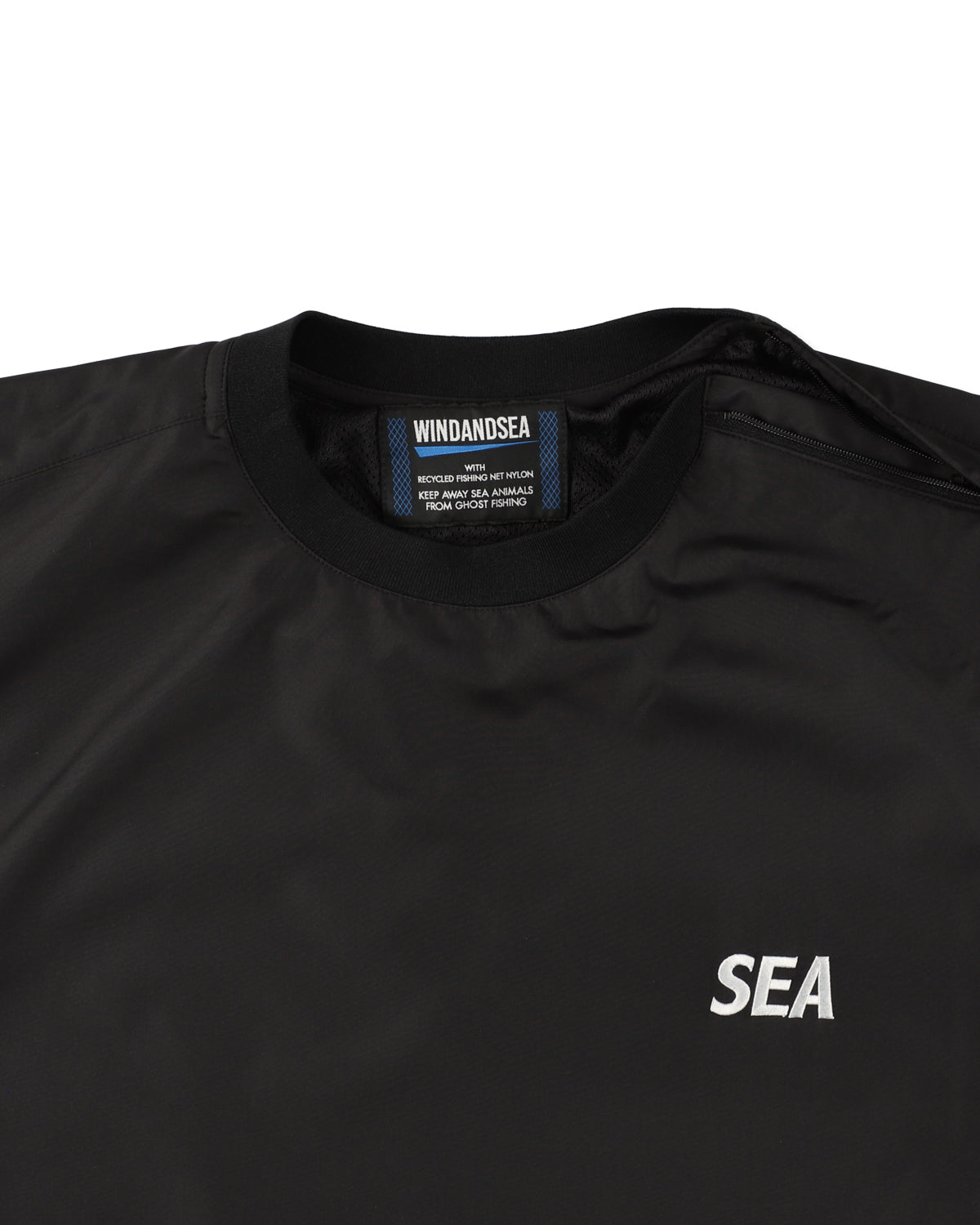 WARM UP PULLOVER SHIRT WITH FISHINGNET RECYCLE MATERIAL