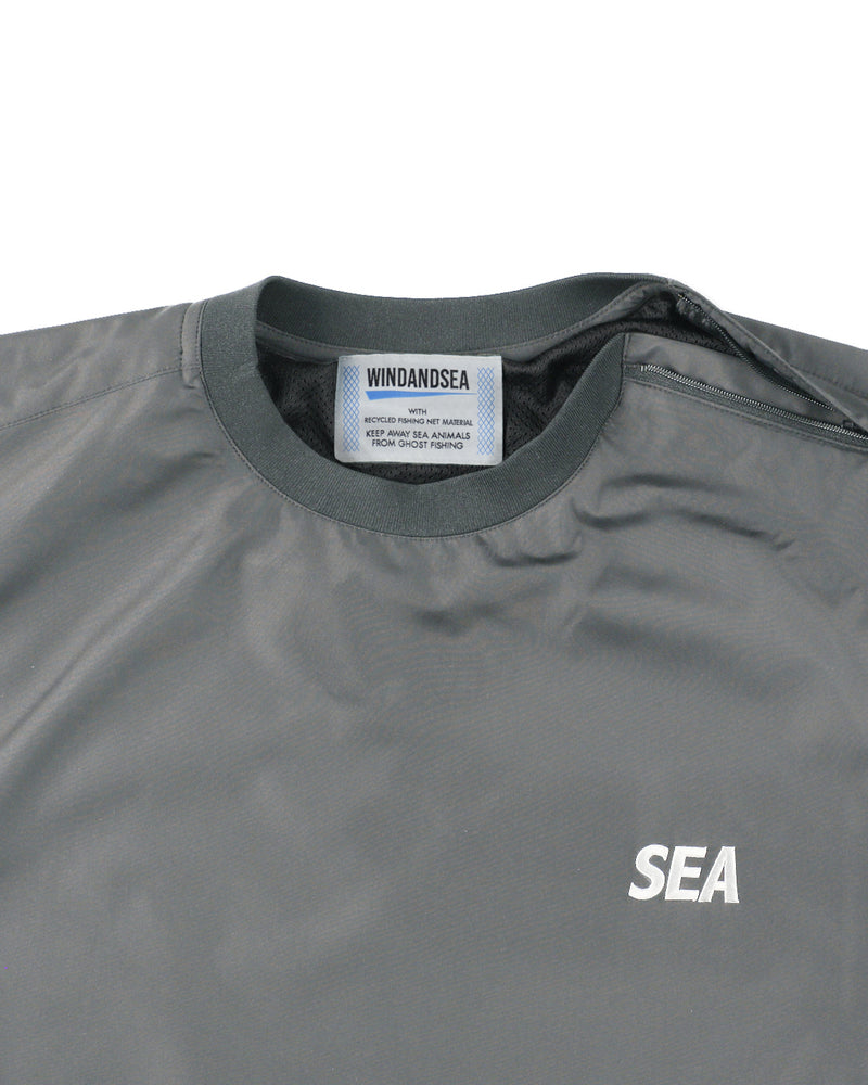 WARM UP PULLOVER SHIRT WITH FISHINGNET RECYCLE MATERIAL