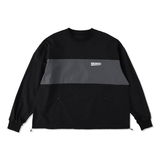 RECYCLED FISHING NET NYLON CREW NECK PULLOVER SHIRT