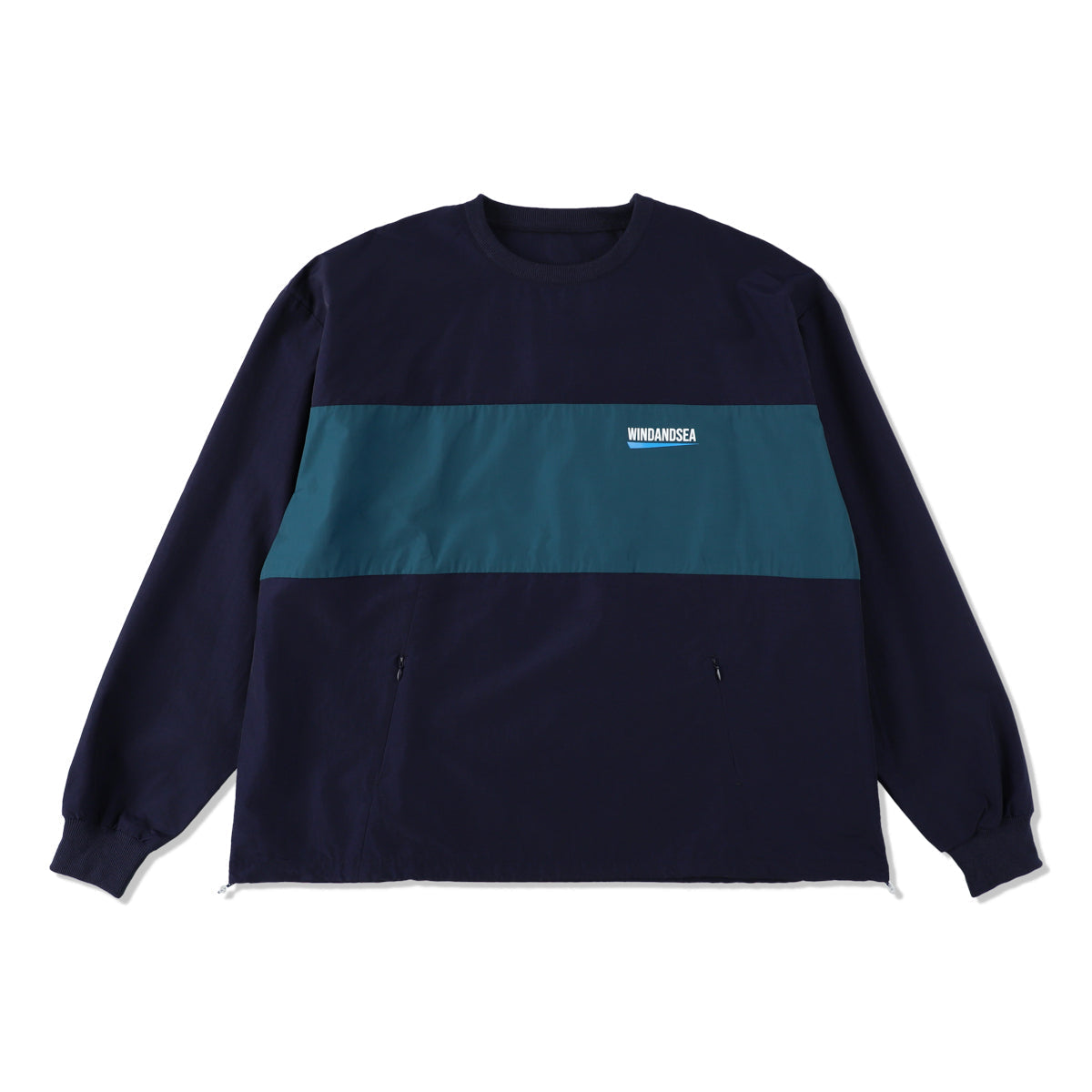 RECYCLED FISHING NET NYLON CREW NECK PULLOVER SHIRT