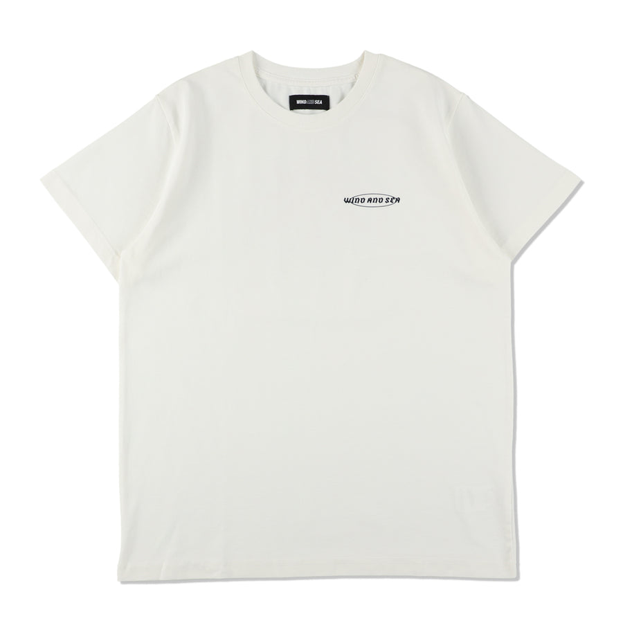 Printed Washed S/S Tee / WHITE